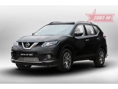 Накладка на решётку воздухозаборника для Nissan X-Trail T32 2015г. и по н.в. (d10) (для а/м с парктроником)